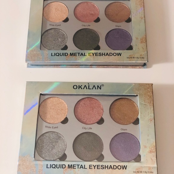 Two Okalan Liquid Metal Eyeshadow Palettes 💄 - Picture 2 of 8